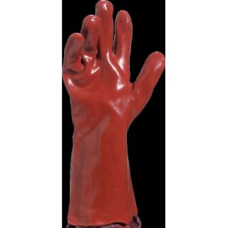 DeltaPlus PVC7335 Chemikalienhandschuh Rot 10