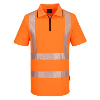Portwest KX3 Sport Hi-Vis Polo Shirt mit Reißverschluss kurzarm