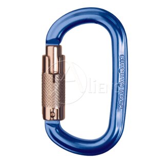 Singing Rock Ovalkarabiner Ozone Karabinerfarbe Blau Karabinerverschluß Twistlock