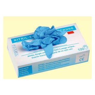 Leipold und Döhle Nitril-Einmalhandschuh, blau, gepudert Spenderbox à 100 Stück