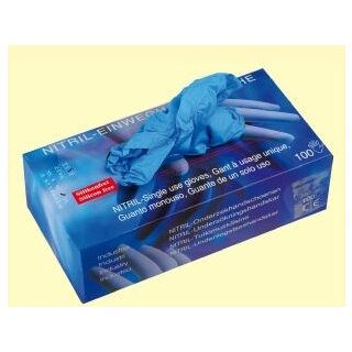Leipold und Döhle Nitril-Einmalhandschuh, blau, ungepudert, Spenderbox a 100 Stck. Gr. L