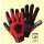 griffy WALLABY Anilin-Nappalederhandschuh,wasserabw. mit rotem Elasthan-Handrücken Gr. 8 Abverkauf