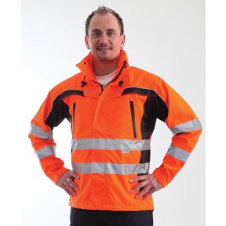 ELDEE Tambora Warnschutzjacke leuchtorange wasserdicht atmungsaktiv 3M Gr. XL