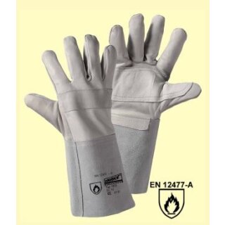 Worky Feuerwehr Schweißerhandschuh aus Volleder, mit ID+ Knöchelverstkg aus Volleder, 35 cm lang