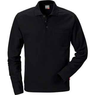 Fristads Kansas Match Polo- Shirt, langarm 940 Schwarz M