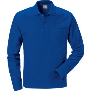 Fristads Kansas Match Polo- Shirt, langarm 530 Königsblau L