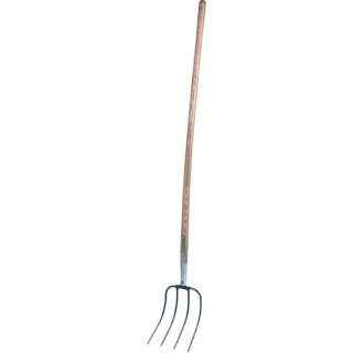 Triuso Dunggabel,4 Zinken,Stiel 135cm Zinkenl.28/31cm,B= 23cm, grün - Speditionsversand