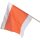 Triuso Signalfahne 50x50cm, rot-weiß, Warnflagge, mit Flaggenstock