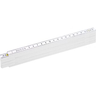 Triuso Meterstab 200cm, weiß, Kunst- stoff