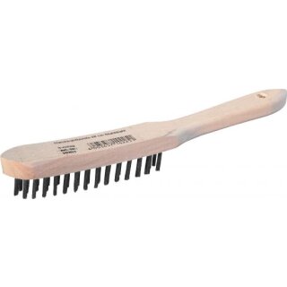 Triuso Handdrahtbürste 28 cm, Stahldraht, 6-reihig