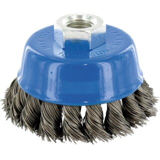 Zopf-Topfbürste 65mm,M14 Stahldraht 0,50mm