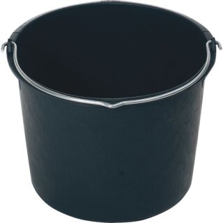 Triuso Baueimer 20l, mit Bügel, schwarz, Literskala