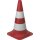 Triuso Verkehrsleitkegel, 50 cm rot-weiß, PE Kunststoff