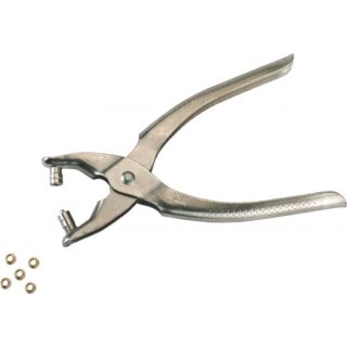 Triuso Ösenzange 140mm mit 100 Stück Ösen 4mm, Hobbyline