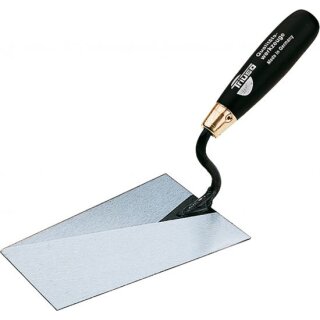 Triuso Kantige Kelle 180 mm "PREMIUM" mit schwarzem gestemp. Griff