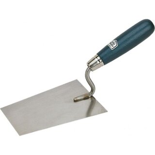 Triuso Maurer-u.Stukkateurkelle 180mm mit Schwanenhals, Edelstahl