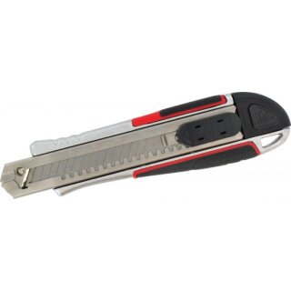 Triuso Alu-Druckguß Cuttermesser 18mm mit Magazin, im Display