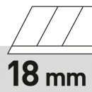 Triuso Alu-Druckguß Cuttermesser 18mm mit Magazin, im Display