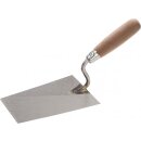 Triuso Kantige Kelle 160mm, Edelstahl m.Schwanenhals, Naturholzgriff