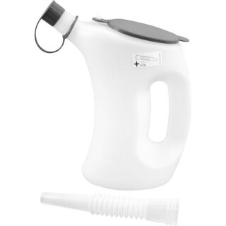 Triuso Messbecher aus PE, 2 Liter, m.Flexauslauf,weiß,transparent