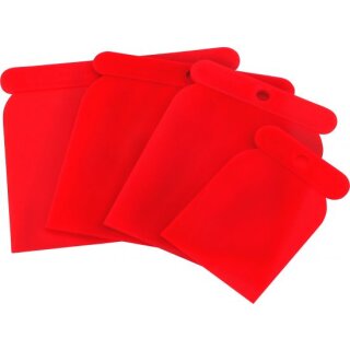 Triuso Japanspachtelsatz 4-tlg. rot Kunststoff, 5/8/10/12cm