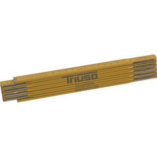 Triuso Meterstab 200 cm, gelb, Holz