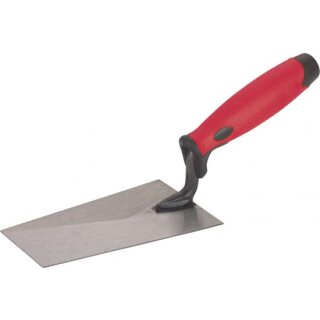 Triuso Berner Putzkelle 140 mm, ger. Hals und 2K-Griff rot-schwarz