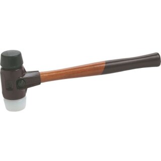 Triuso Simplex-Schonhammer, 80 mm, Gummi schwarz, Plastik weiß
