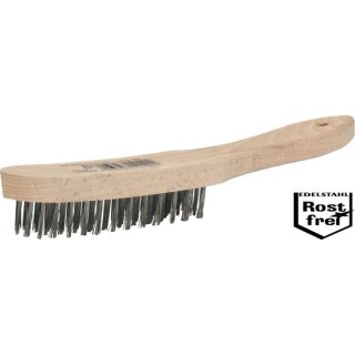 Triuso Handdrahtbürste V2A 5-reihig, glatt
