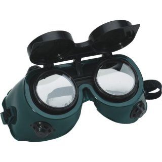 Triuso Schweißerschutzbrille,dunkle Gläser klappbar,ind.Belüftung