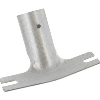 Triuso Stielhalter verzinkt, kurz für Stiel 28 mm Durchm.