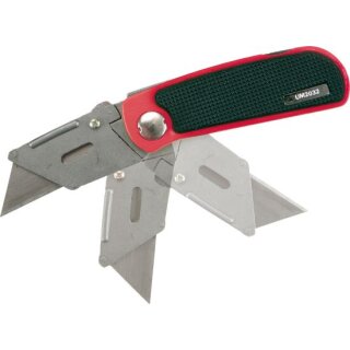 Triuso Klapp-Messer mit Tasche und 10 Ersatzklingen, Premium