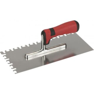 Triuso Glättekelle 28x13cm, Holo Top Edelstahl,Spezialzahn.,2K-Gr.