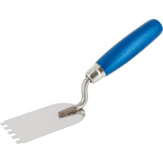 Triuso Gipserspachtel 60mm, 6x6mm gez Edelstahl, Sockelkelle