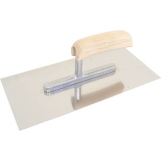 Triuso Glättekelle ungezahnt 28x13 cm Edelstahl rostfr.,Naturholzgr.