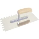 Triuso Glättekelle ungezahnt 28x13 cm Edelstahl rostfr.,Naturholzgr.