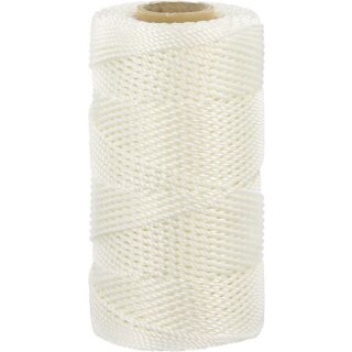 Triuso Maurerschnur weiß 1,3mm/100m, Doppelkreuzwicklung auf Spule