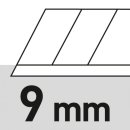 Triuso Universalmesser 9mm, mit Ab- brechklinge, Edelstahlgehäuse