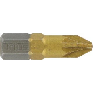 Triuso Bit Pozidriv PZ2, TIN- Beschichtung,2 Stück auf Karte