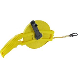 Triuso Rahmen-Bandmaß 30 m,Glasfaser- band, ger. Kunststoff-Rahmen