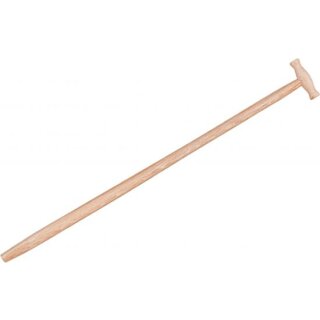 Triuso Spaten-Gabelstiel m. T-Griff 95 cm, gebogen, gesp.+gebohrt