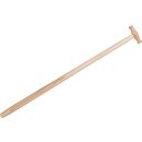Triuso Spatenstiel Esche, mit T-Griff 95 cm, gebogen