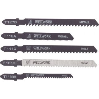 Triuso Stichsägeblatt-Set 10-teilig 6x Holz, 4x Metall, Wellwork