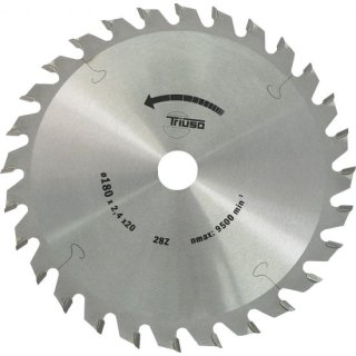 Triuso HM-Kreissägeblatt 180x2,6x30mm 30 Zähne,Reduzierungsr. a.20mm
