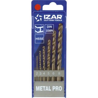 Triuso Spiralbohrersatz, HSSCo,6-tlg 2-3-4-5-6-8 mm, Kobalt