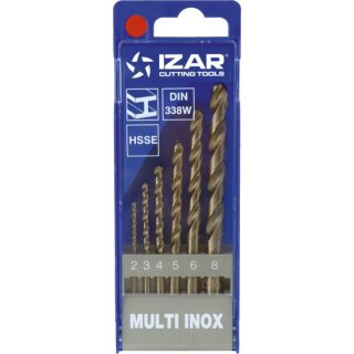 Triuso Spiralbohrersatz, HSSCo,6-tlg 2-3-4-5-6-8 mm, 3-Kant