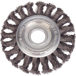 Triuso Zopf-Rundbürste 115x12x22,2mm 20Z, Stahldraht glatt 0,50mm