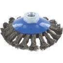 Triuso Zopf-Kegelbürste 100mm,M14 18Z,Stahldraht 0,50mm