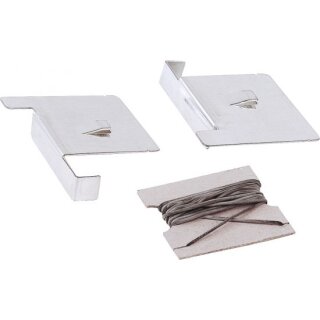 Triuso Fliesenecken mit Gummischnur 1,4m, Weißblech mit Haken