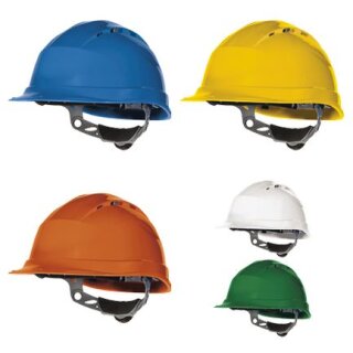 DeltaPlus Quartz IV Bauhelm nach EN397 grün mit Lüftung und Drehverschluss